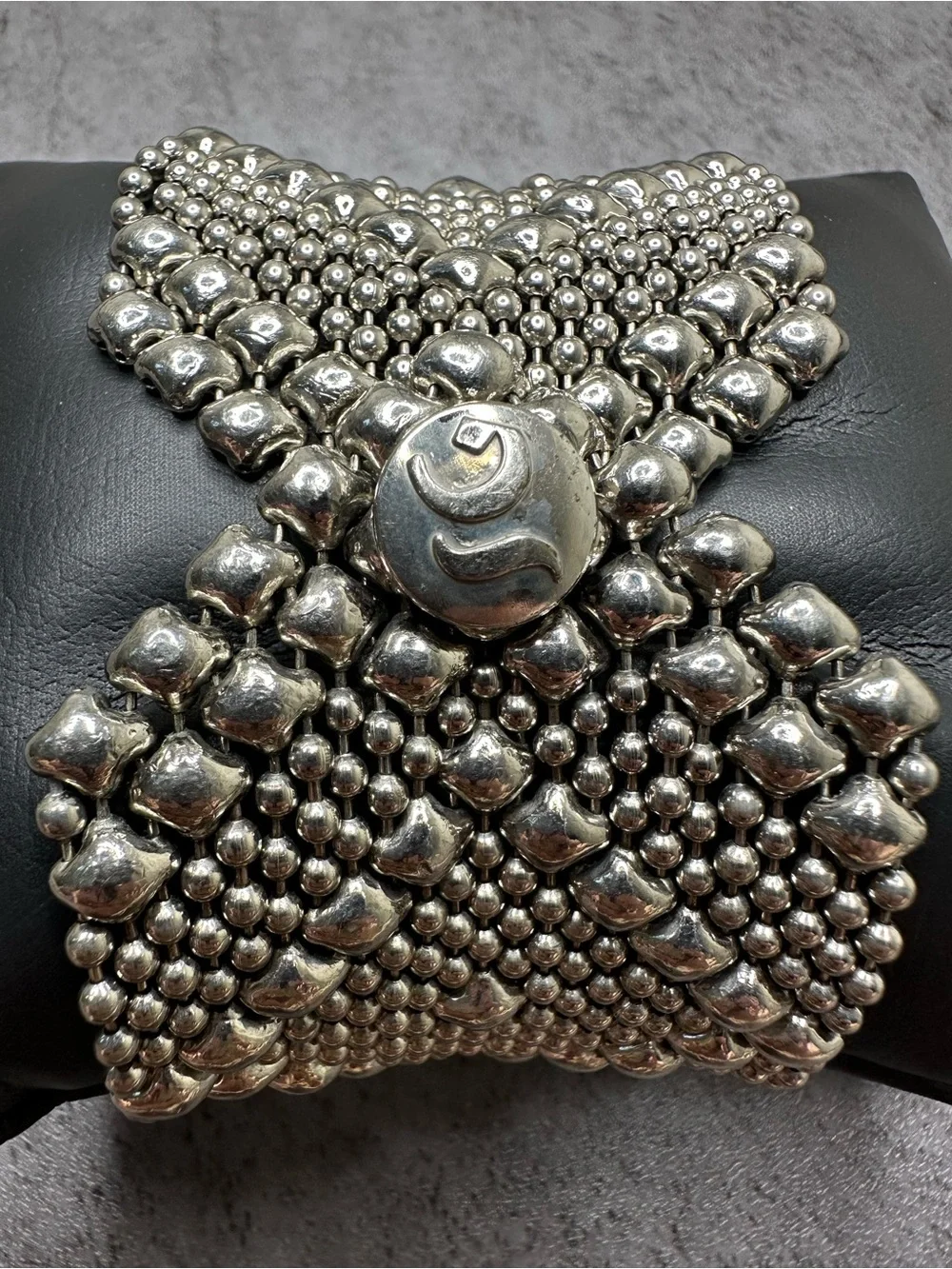 Sergio Gutierrez SG Liquid Metal Wide Mesh Cuff Bracelet